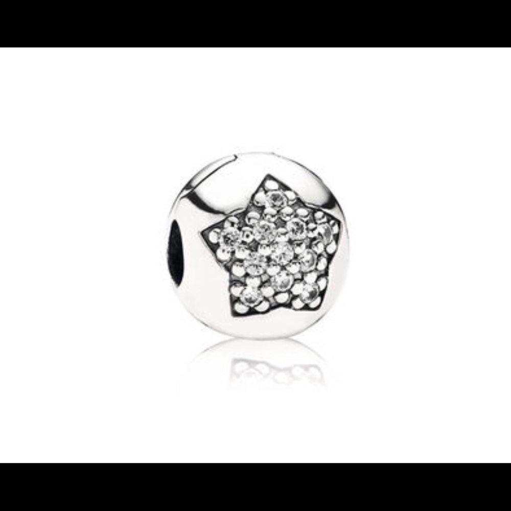 Pandora Pave Star Charm Clip